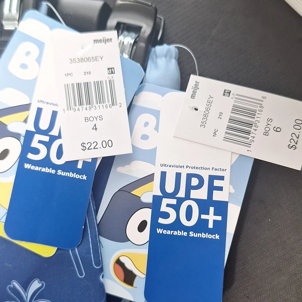 Kids Bluey Cartoon Swim Trunks Shorts Summer - Picture 5 of 6